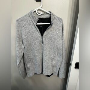 Lululemon men’s Light Gray Quarter-Zip Textured Pullover